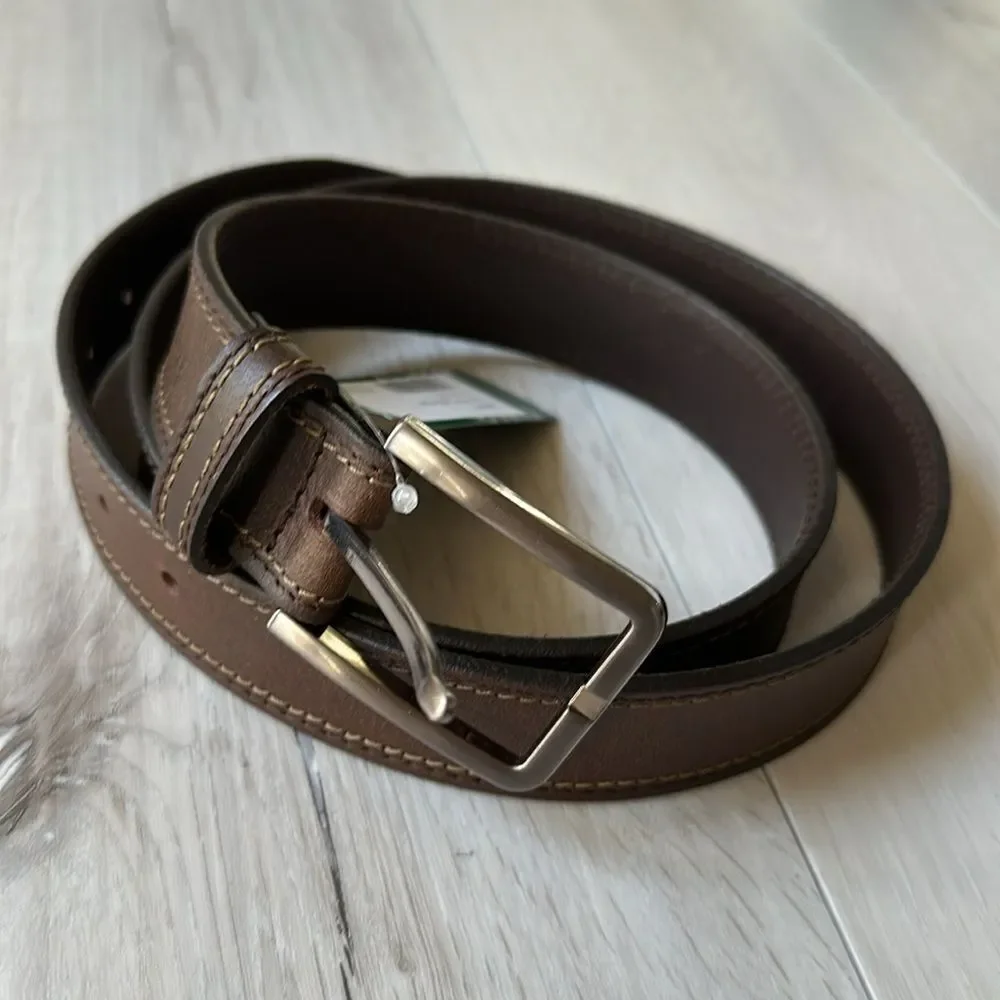 ALESBURY Max Milled Leather Belt Brown 42‎ Stitch Fix Nwt in packaging